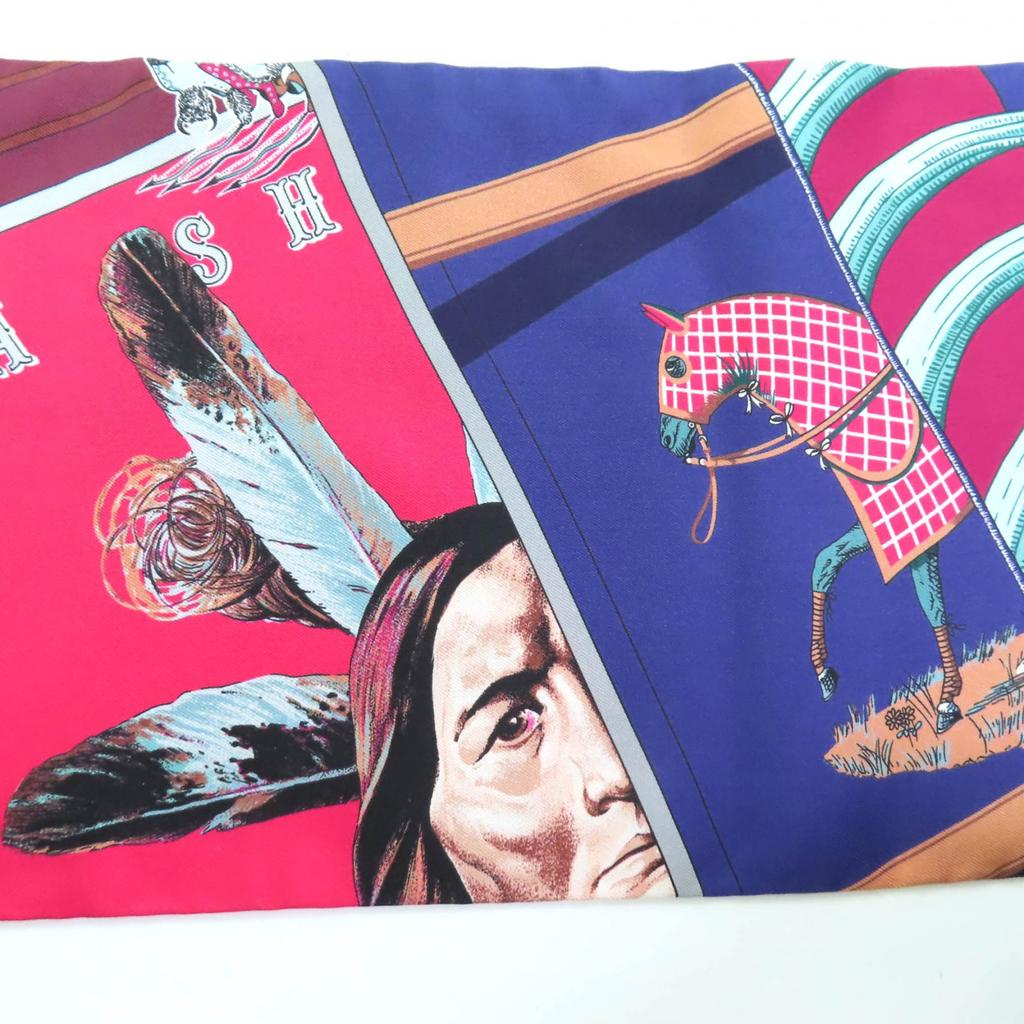 Great HERMES scarf CARREN EN CARRES Multi silk Women Used