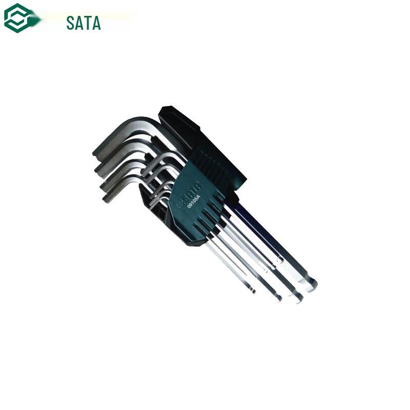 SATA 09105A 9-Piece Extra-Long Ball End Hex Key Set 9-Piece Set