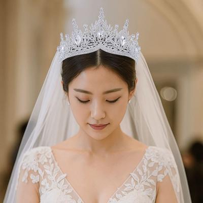 Błyszcząca Ozdoba Kropla Wody Kryształowa Tiara Luksusowa Korona Księżniczki Modna Barokowa Korony Królowej Ślub