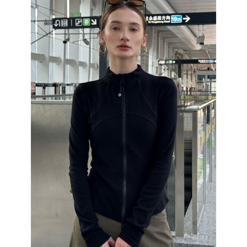 

Women s Slim Fit Stand-Collar Polar Fleece Jacket - Stylish Autumn/Winter Design, 2025 Collection L (Weight 105-115 lbs) чёрный