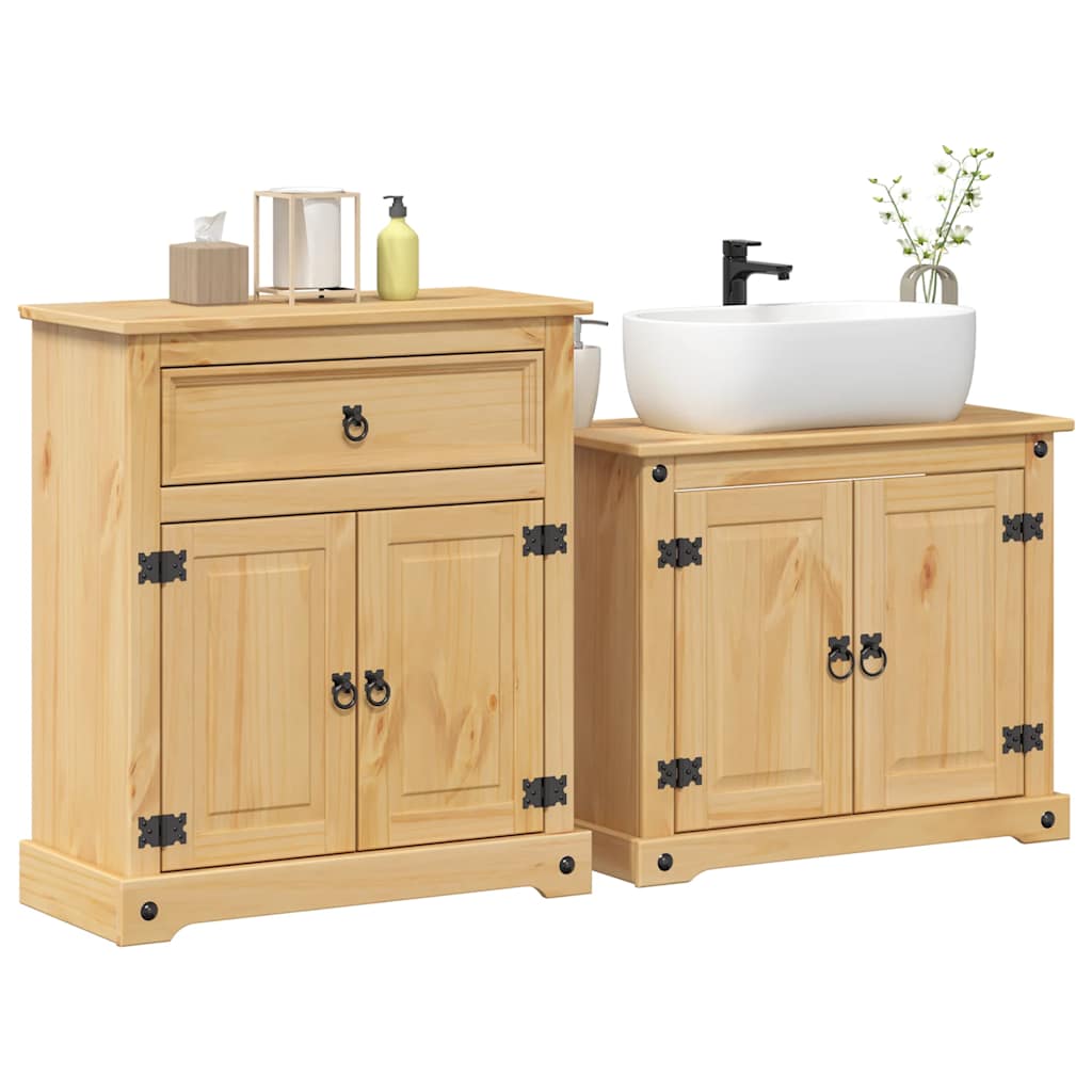 2-Piece Bathroom Furniture Set „Corona” Solid Wood