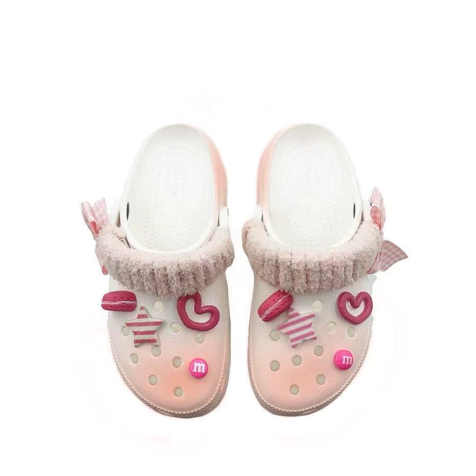 Crocs Classic Platform Clog Comfortable EVA Fashionable Clogs Unisex White