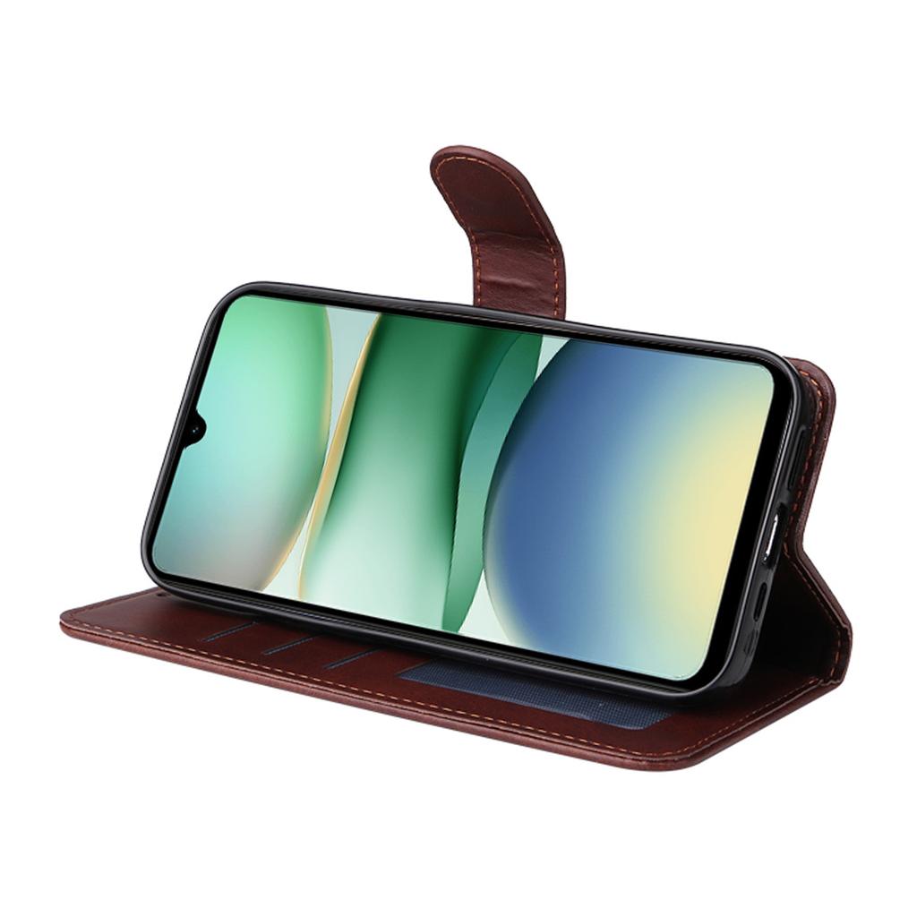 For Xiaomi Redmi A5 4G (171.7*77.8*8.3mm) PU Leather Wallet Case ENKAY HAT PRINCE Phone Stand Cover with Tempered Glass
