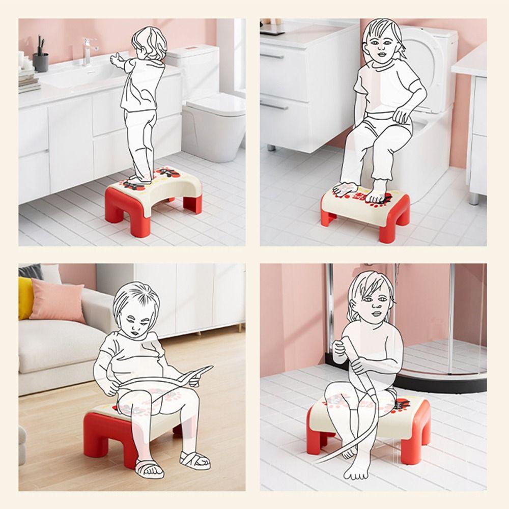 Waterproof Bathroom Foot Stool Anti-Slip Children's Toilet Stool  Pregnant Woman