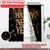 Set Of 2 Modern Flat Printing New Year Glow Curtain Fabric Versatile Polyester Curtains Room Decor Ldeal Living For Made