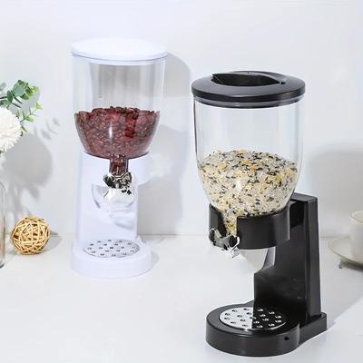 Single-control Dry Food Dispenser, No Electricity Needed, Multi-purpose Container for Snacks, Cereals and Cere
