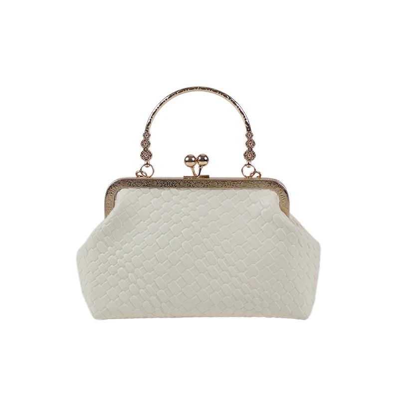 Women's Fashion Solid Top Handle Bags Three-dimensional Hasp Zipper Bun Type PU Bags