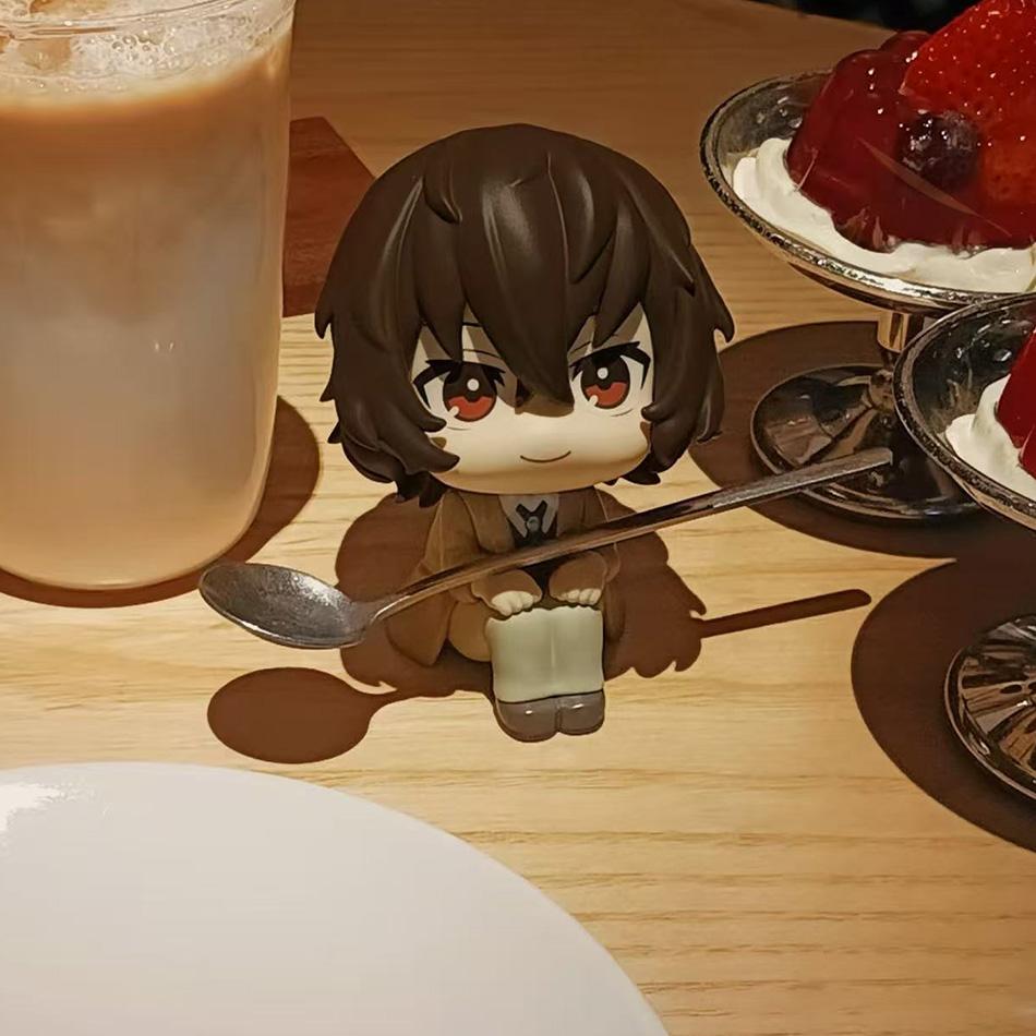Stray Bungou Dogs Anime Figure - Nakajima Atsushi  Dazai Osamu Q Version Action Figures 10Cm Pvc Collectible Toys