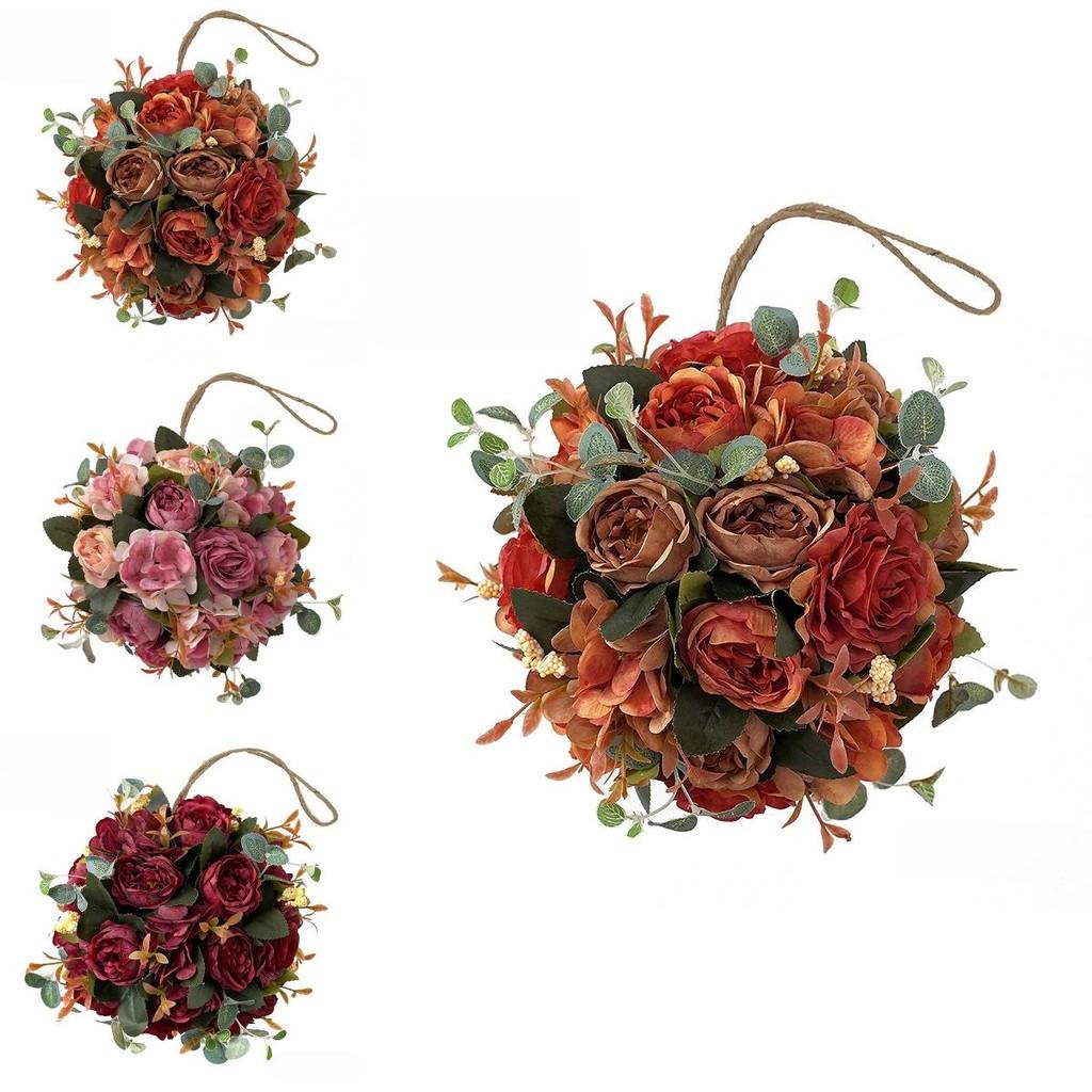 Palla di Fiori di Ortensia e Peonia Per Decorazione Matrimoniale Con Materiale di Seta Per Eventi Interni ed Esterni
