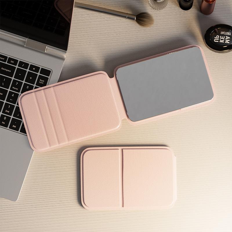 Small Mirror for Women To Carry Around, Simple Handheld, Dormitory Desktop, Standing Super Mini, Student Portable Folding Makeup