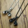 2024 Men's Titanium Steel Boxing Gloves Pendant Necklace - European & American Style Fitness Accessory