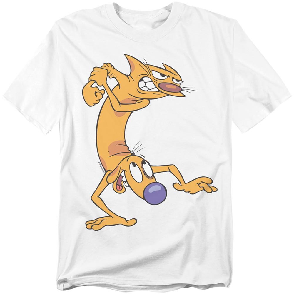 Catdog - Ready To Fight - Adult Unisex Short Sleeve T-Shirt - White L