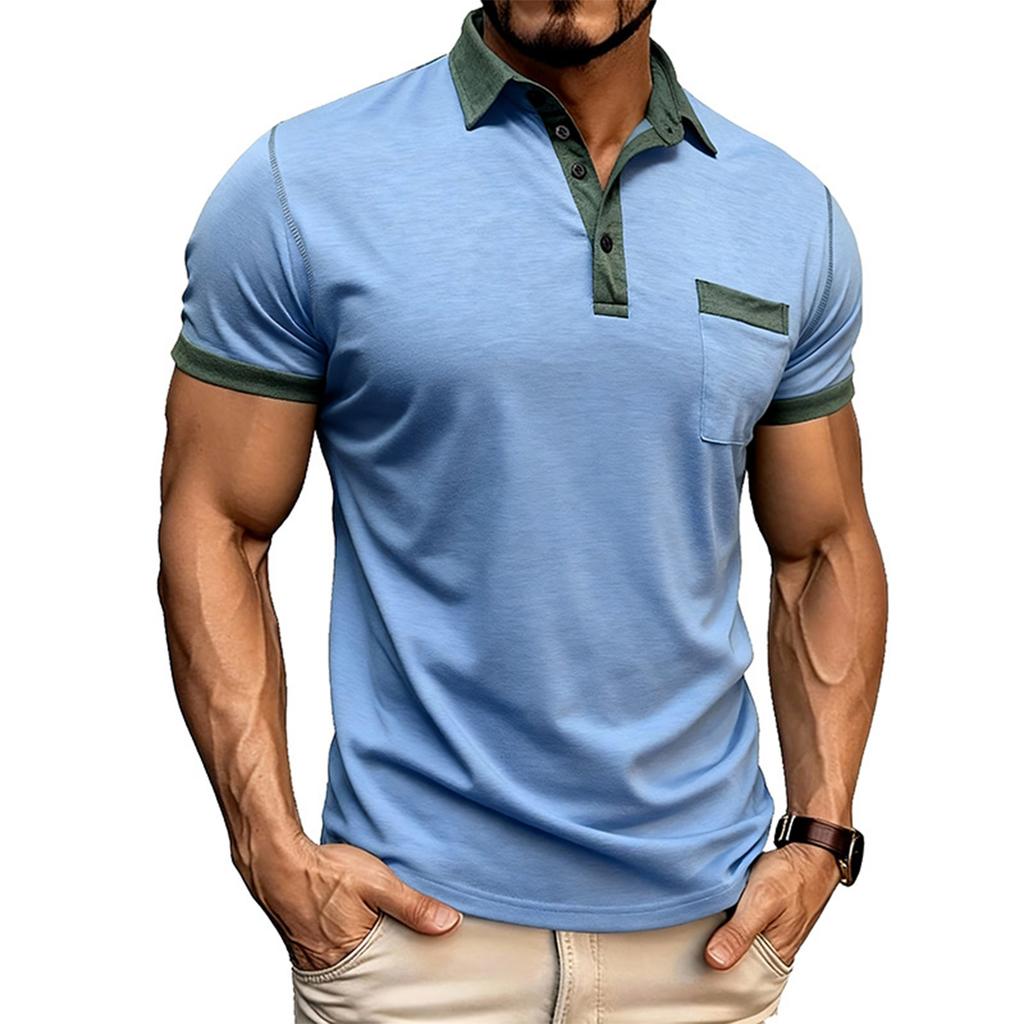 Men's Casual Button-Down Collar Short-Sleeve Shirt