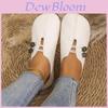 Comfortable Breathable Soft Leather Slip-on Flats For Women Round Toe Casual Style