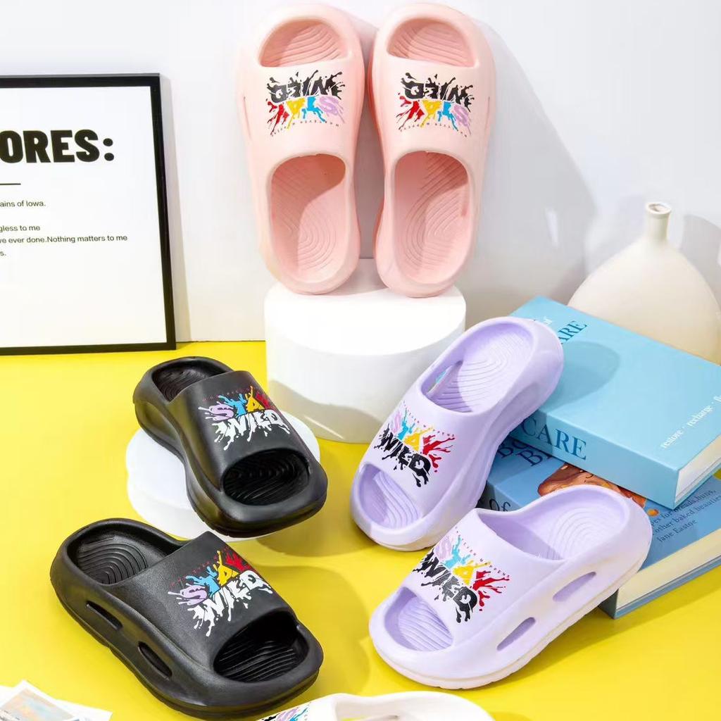 Women Graffiti Print Sports Sandals  High-Style Summer Street Indoor Beach Slides, Casual Summer Slippers