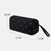 1Pc Women Hair Dryer Storage Bag For Travel Cute Bow Embroidery Quilted Hair Tools Waterproof Zipper Cosmetic Bags