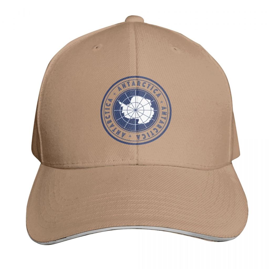Round Antarctica Flag Design Blue Baseball Cap Hat Luxury Brand Brand Unisex Cap Sun Cap GentleUnisex Hat Designer Unisex Womens
