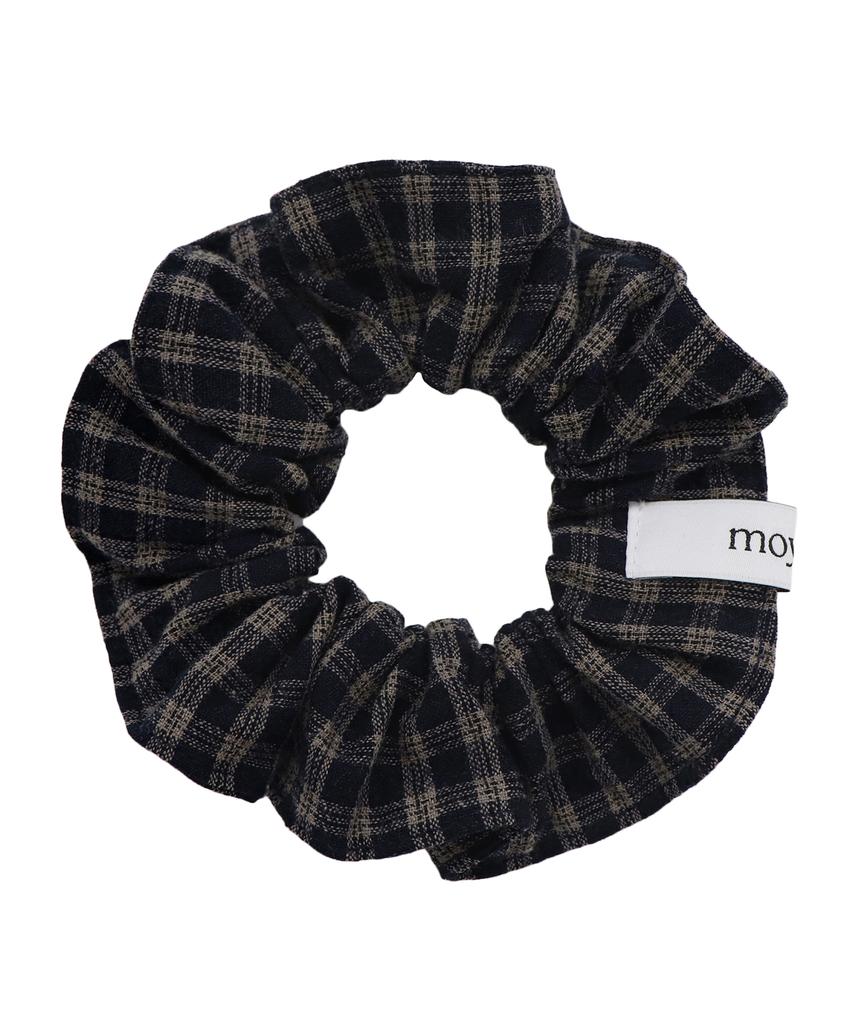 Moyora Mini Check Hair Scrunchie [Navy]