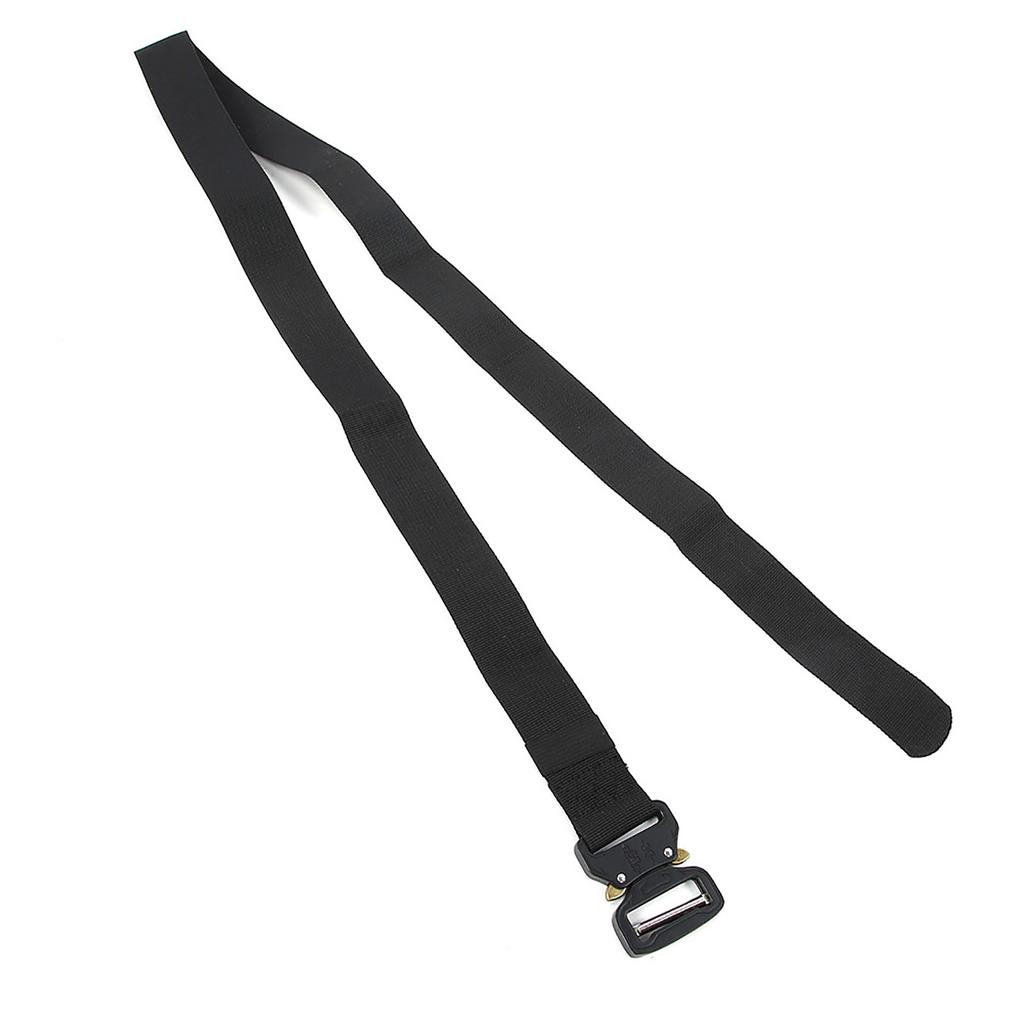 Outdoor Multi Function Military Training Nylon Buckle Belt Strap Men Waistband 3.8x125cm(Black )