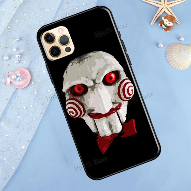 Saw Jigsaw Puppet Case For iPhone 13 Pro Max 12 Mini X XR XS Max SE 2020 8 7 Plus 11 Pro Max Phone Cover