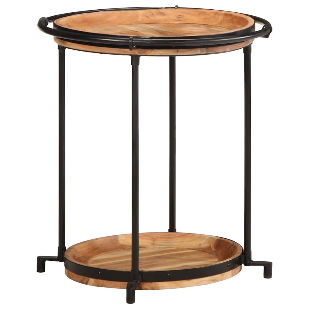 Side Table Ø55x60 Cm Solid Acacia Wood