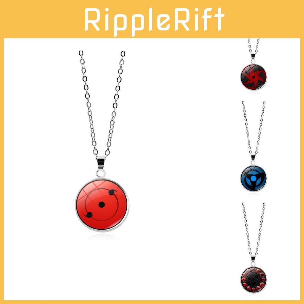 Fashionable Naruto Necklace Anime Pendant Nine Tomoe Rinne Sharingan With Stylish Crystal Inlay