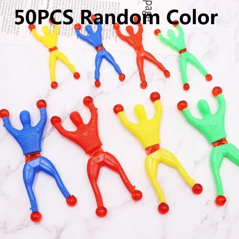 5-50 Pcs/set 9cm Sticky Toy Window Men With Sticky Hand 3 Toys Color And Years Over Plastic Suitable Feet For Children