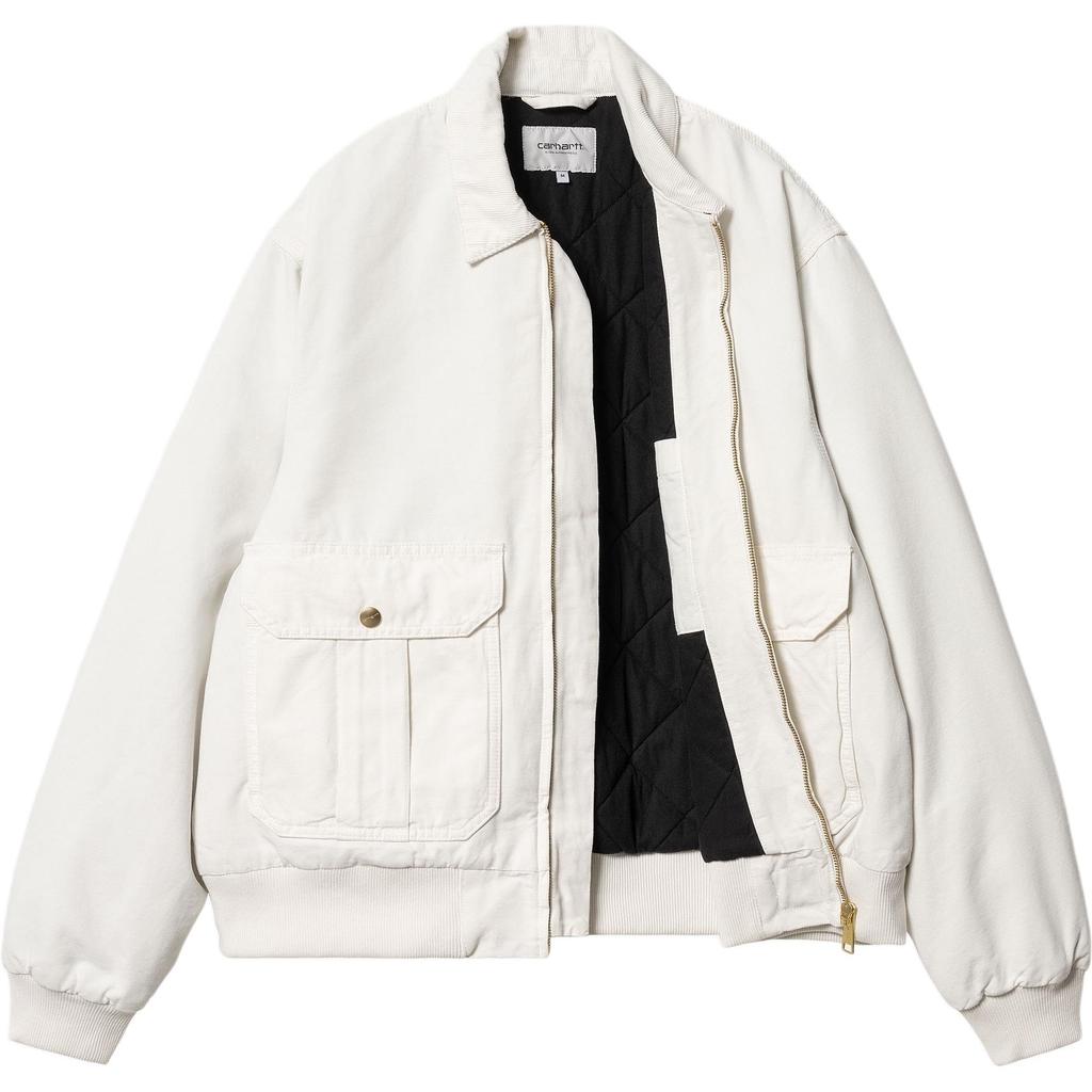 Carhartt WIP Diamond Quilted Satin Lined Soft Casual Jacket Men jackets White I033826-0DJ-06