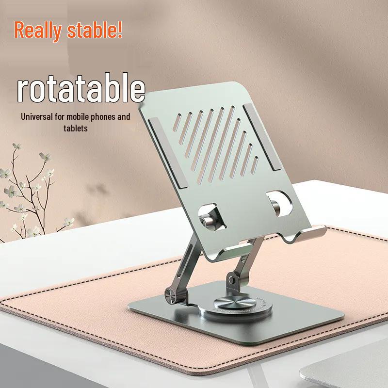 Rotatable Metal Tablet Stand for iPad - Height Adjustable with Cooling Feature