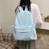 Schoolbag Student Schoolbag Korean Version Sweet Lace Backpack Girl Cute Pearl Campus Class Large Capacity Backpack Wholesale