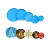 5x Resin Keychain Molds Round Silicone Keychain Mold Epoxy Resin Casting Molds with Hole Keychain Making for DIY Crafts