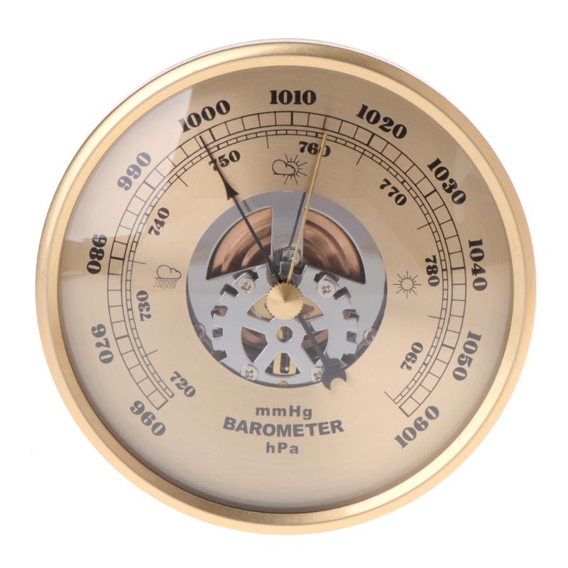 Barometro da Parete 108mm Quadrante Rotondo Prospettico Stazione Meteo Aria mmHg/hPa