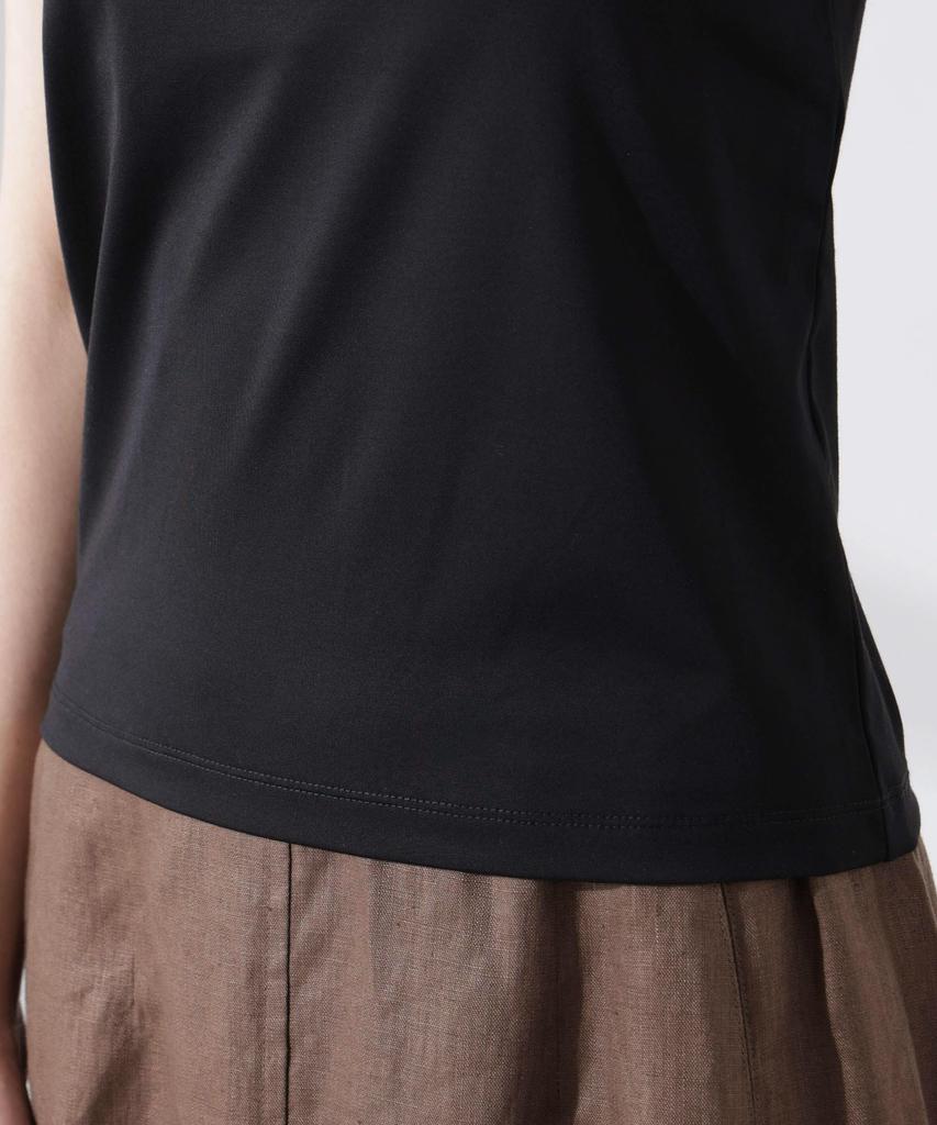 Nano Universe Stretch Punch Strapless Camisole with Size Cups, Women's, M, 010, Black, 669-5124316