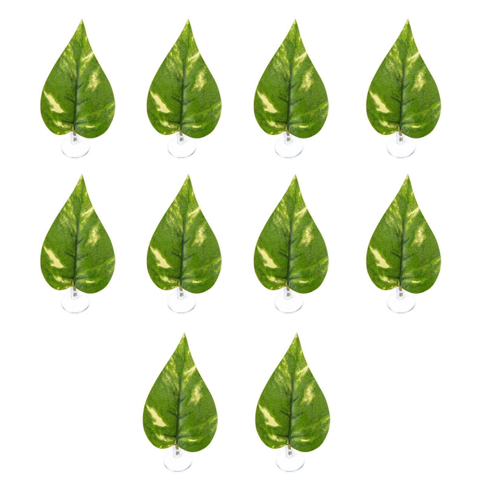 

Artificial Leaves Decorative Plant with Suction Cup Colorful Leaf Decors for Fish Tanks Ornaments Plant for Terrarium