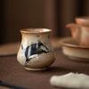 Ru Kiln Zhiye Cat Tea Cup Ceramic Retro Porcelain Teacup Master Cup Small Tasting Mug Chinese Kung Fu Japanese Household Teaware