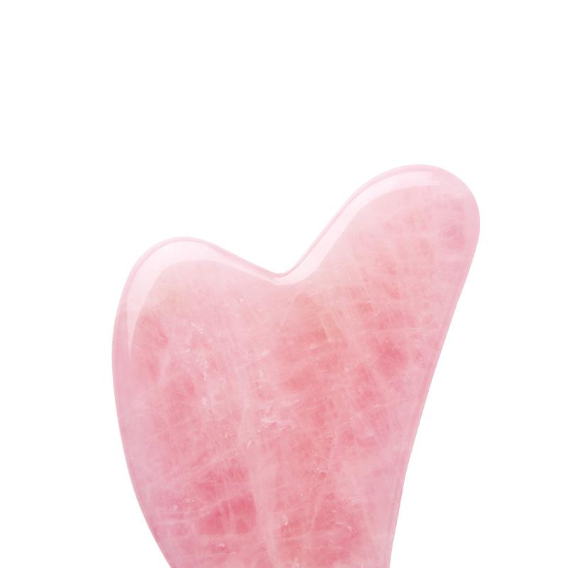 Natürlicher Rosen-Jade-Gua-Sha-Gouache-Schaber-Massager für Gesicht und Körper, zur Hautstraffung, Faltenreduzierung und für die Schönheits- und Spa-Pflege.