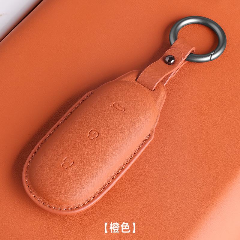 For Li Lixiang L9 Ultra L8 L7 Pro Mega Car Key Cover Keychain Cover Nappa Leather Protective Shell Fob Key Fob Case Accessories