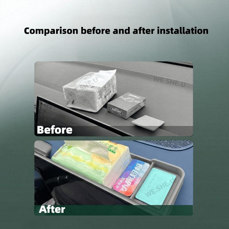 For Leapmotor B03X A10 2026 2027 Central Control Screen Rear Storage Box ETC Non Slip Organizer Car Interior Modification