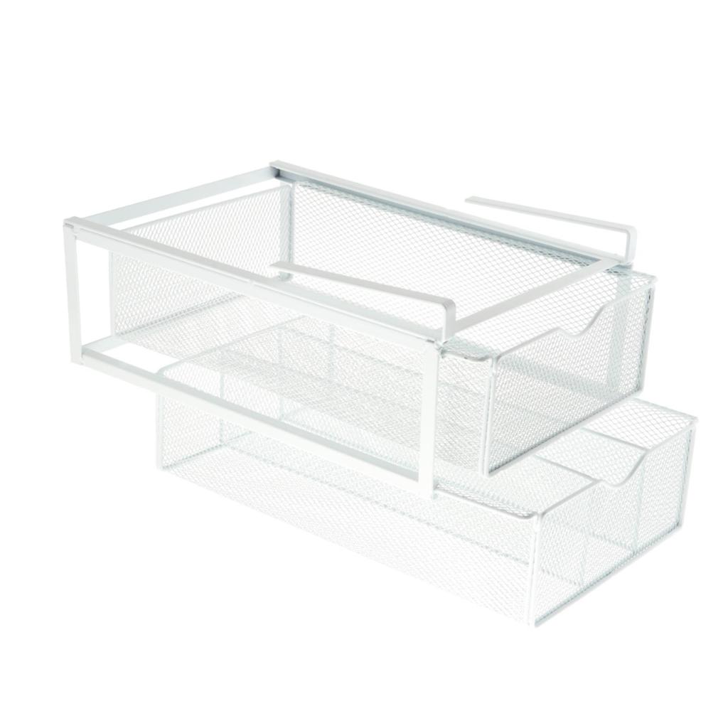 Cabinet Organizer for under Desk, Layer Pullout Drawer Basket Bedroom