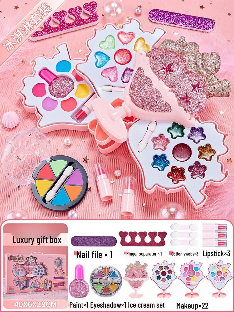 Kids' Makeup Set for Ages 3-6: Genuine Girls' Playhouse Toy with Lipstick 012/013