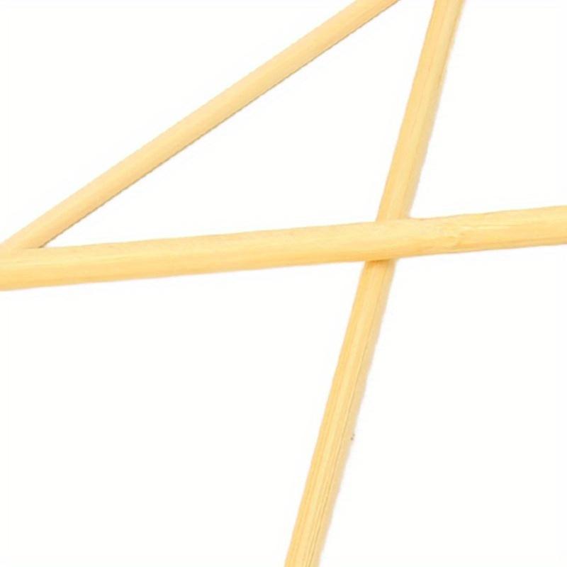 4Pcs Tunisian Crochet Hooks 15cm/9.4in Long Assorted Size Anti Slip Bamboo Double Ended Crochet Hooks for Knitting Sewing Hook Set