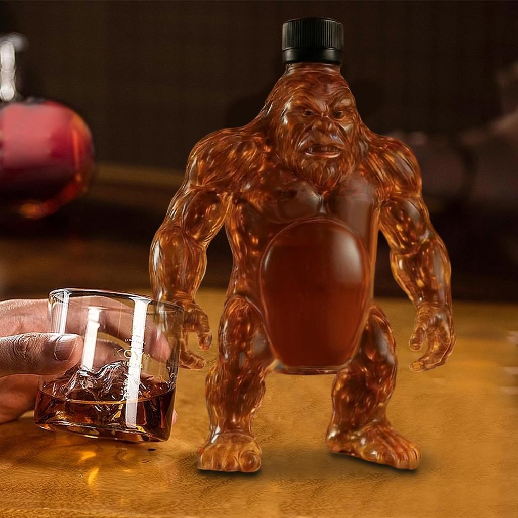 Liquor Decanters 350ml Hand Carved Glass Aerator Holder Cute Decanter Bottle for Men Father Dad Birthday Retirement Christmas