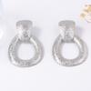 Simple Fashion Cold Wind Versatile Alloy Hollow Geometric Exaggerated Earrings Elegant Daily Accessories Earrings