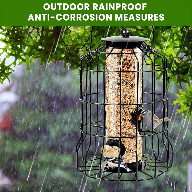 Bird Feeder 4-Port Weatherproof Squirrel Proof