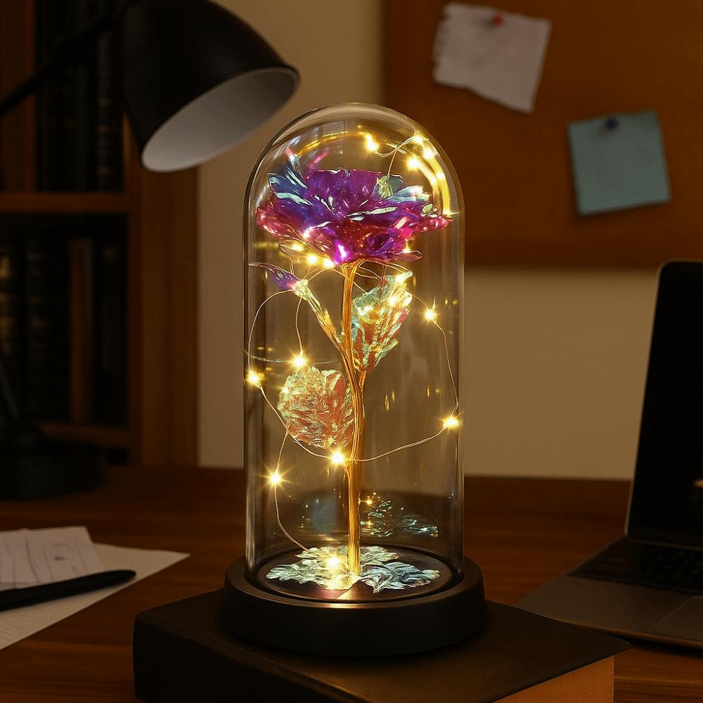 Creative Romantic Artificial Rose Light Realistic Luminous Eternal Rose Lamp Decorative LED Flower Light Valentine's Day