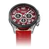 AngelClover Men's Watch, TIME CRAFT SOLAR NTCS44SBRE-RE, Solar Battery, 100m Water Resistance, Mineral Glass, Red Dial, Stainless Steel