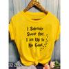 Lady Fashion Top I Solemnly Swear Letter Print T Shirt Women Short Sleeve O Neck Loose Tshirt Summer Shirt Tops