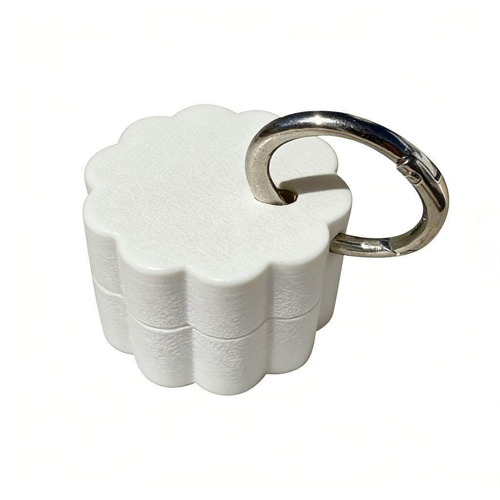 Portachiavi Portapillole Impermeabile Compatto Mini Portaoggetti Leggero Contenitore Stampato in 3D con Anello Portachiavi Piccola Scatola Organizzatrice per Pillole