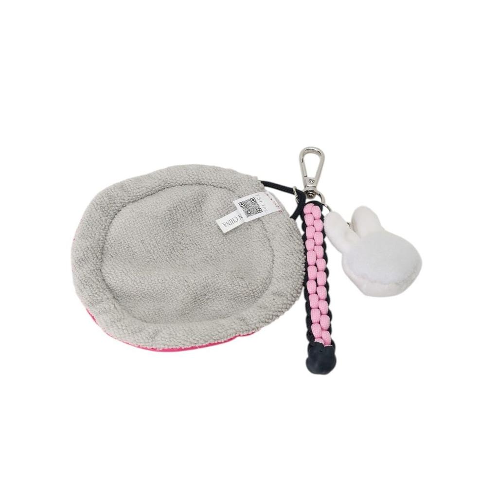 Jack Bunny Golf Tee Holder and Ball Cleaner Towel with Carabiner Clip, Unisex Golf Accessories, Pink