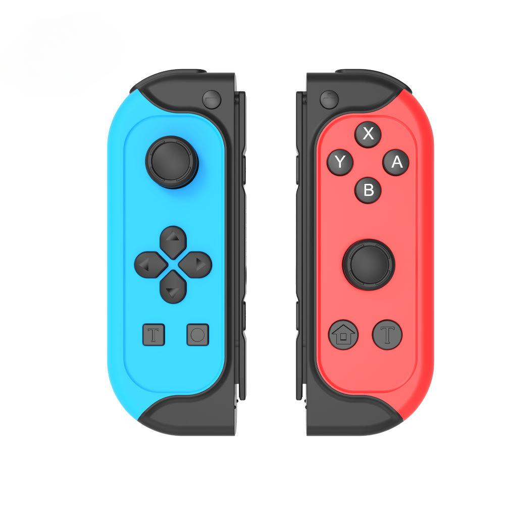 

Замена переключателя Joy Cons, (L / R) Пульты дистанционного управления с турбонаддувом, управлением движением и двойным ударом, встроенные 500 наборов Amiibo Data-Wired/Wireless 15.8*11.3*5.8cm красный/синий